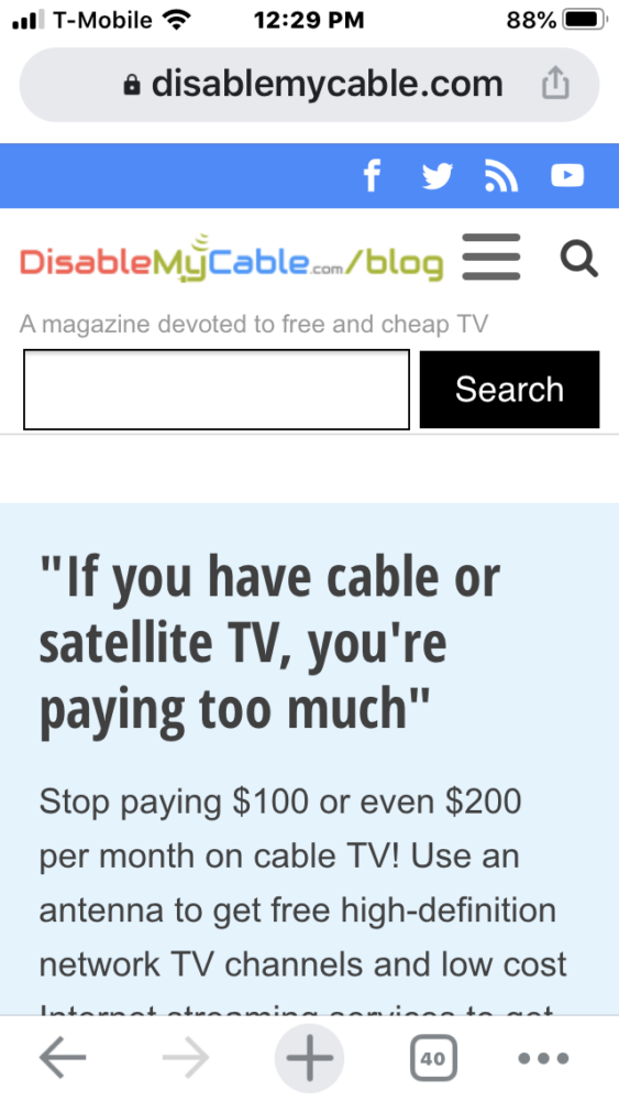 Search form in Oxygen Builder on mobile