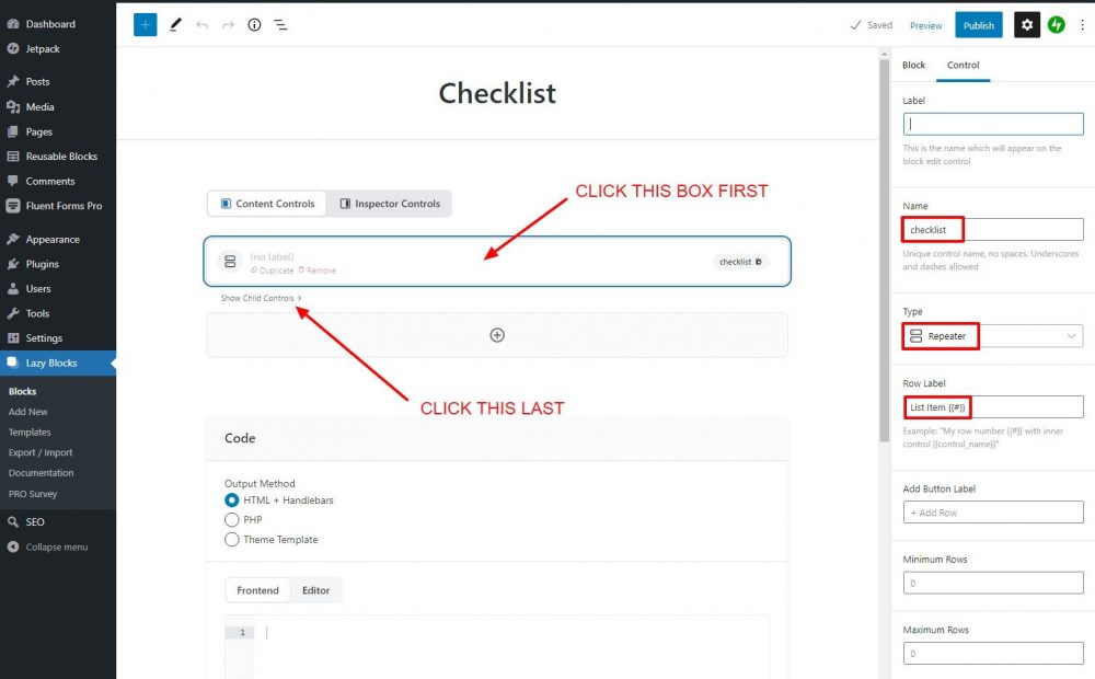 Gutenberg Lazy Blocks plugin screenshot
