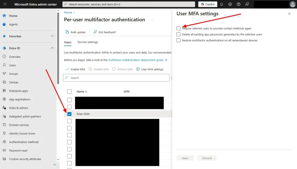 Microsoft Per-User Multifactor Authentication